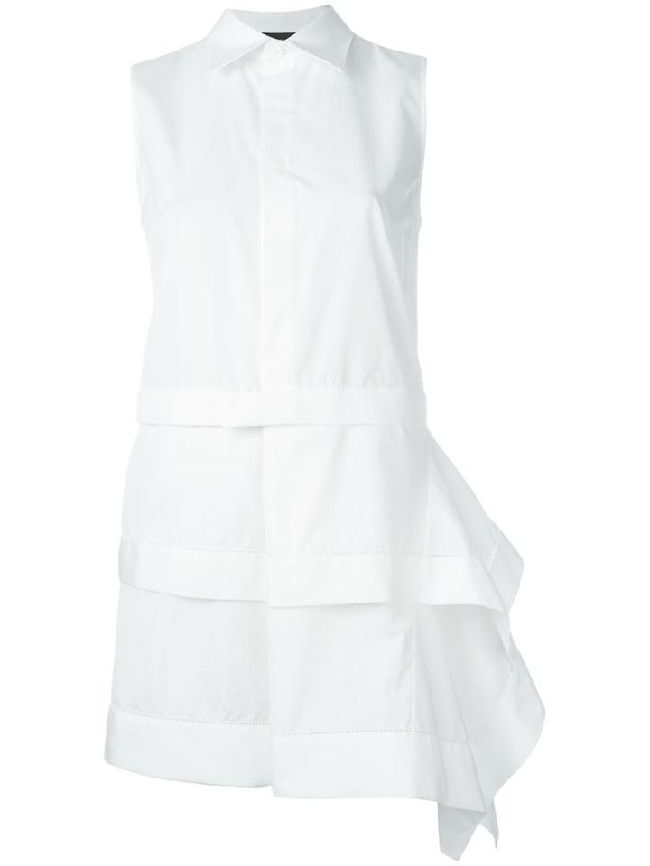 Dsquared2 Layered Shirt Dress, Women's, Size: 44, White, Cotton