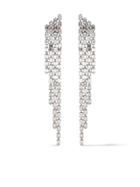 As29 18kt White Gold Diamond Baguette 4-line Cascade Earrings