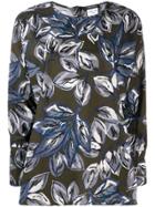 's Max Mara Floral Long-sleeve Blouse - Green