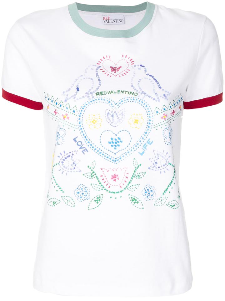 Red Valentino Printed T-shirt - White