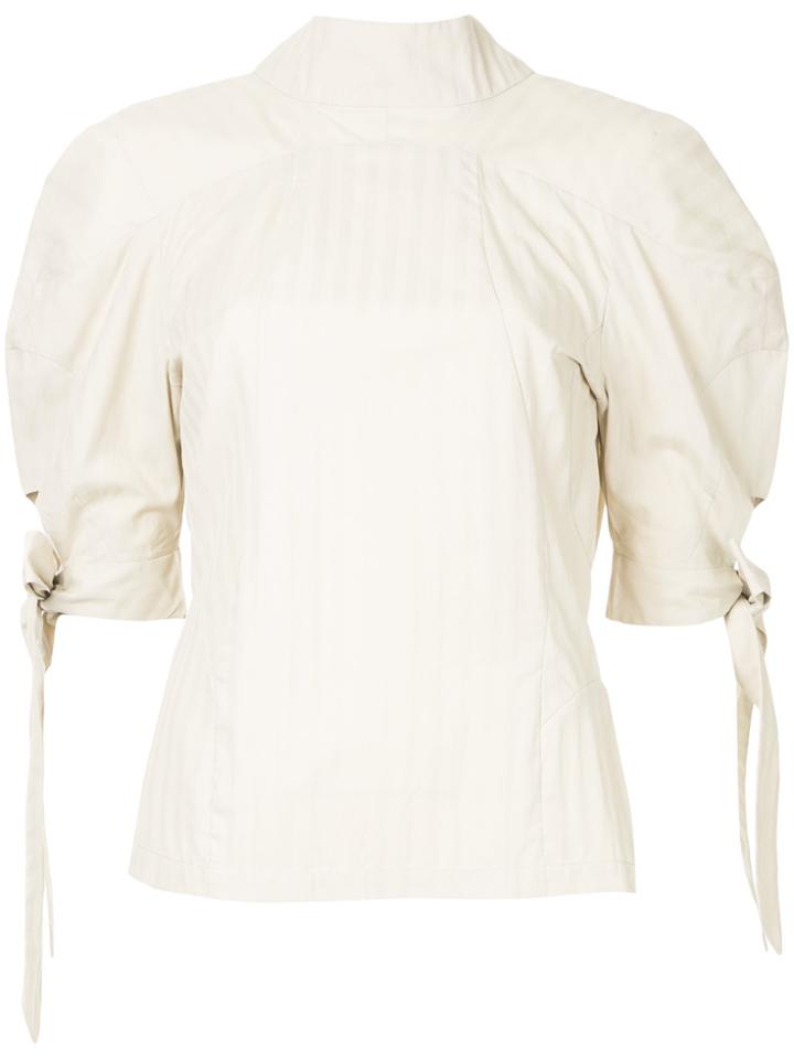 Anne Sofie Madsen Tied Sleeve Shirt - Brown