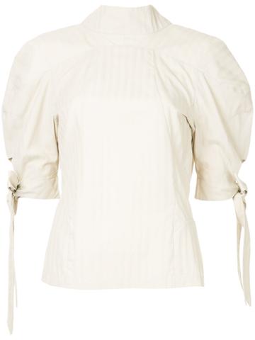 Anne Sofie Madsen Tied Sleeve Shirt - Brown