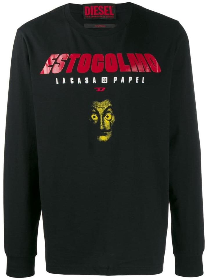 Diesel Printed Sweater - Black
