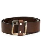 Dsquared2 Square Buckle Belt, Men's, Size: 85, Brown, Leather