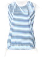 Moncler Striped Short-sleeve Top - Blue