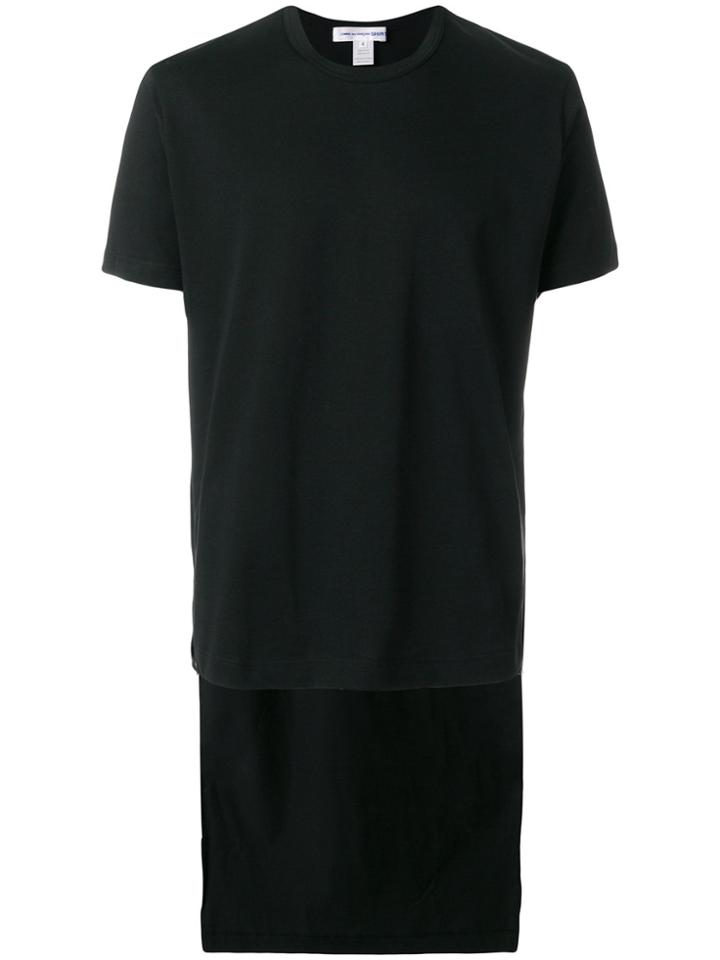 Comme Des Garçons Shirt High-low Hem T-shirt - Black