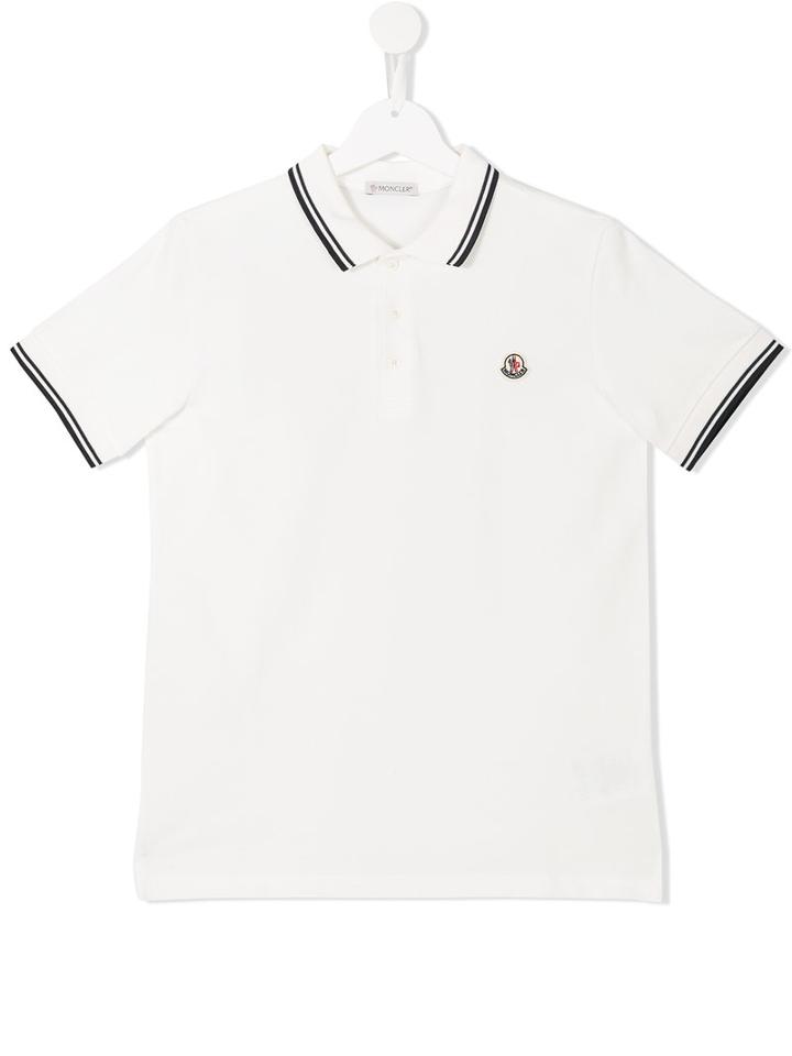 Moncler Kids - Classic Polo Shirt - Kids - Cotton - 14 Yrs, Boy's, White