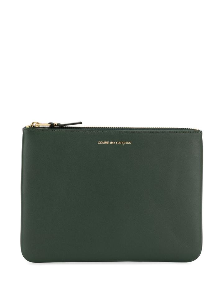 Comme Des Garçons Zipped Wallet Pouch - Green