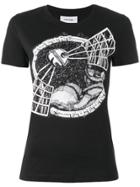 Courrèges Printed T-shirt - Black