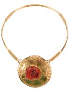 Disc Choker, Women's, Metallic, Yves Saint Laurent Vintage