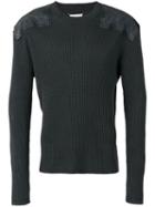 Maison Margiela - Shoulder Patch Jumper - Men - Cotton/wool - M, Grey, Cotton/wool