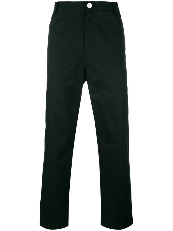 Proper Gang Cropped Trousers, Men's, Size: 32, Black, Cotton/polyester