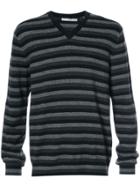 Fay V-neck Jumper - Pink & Purple