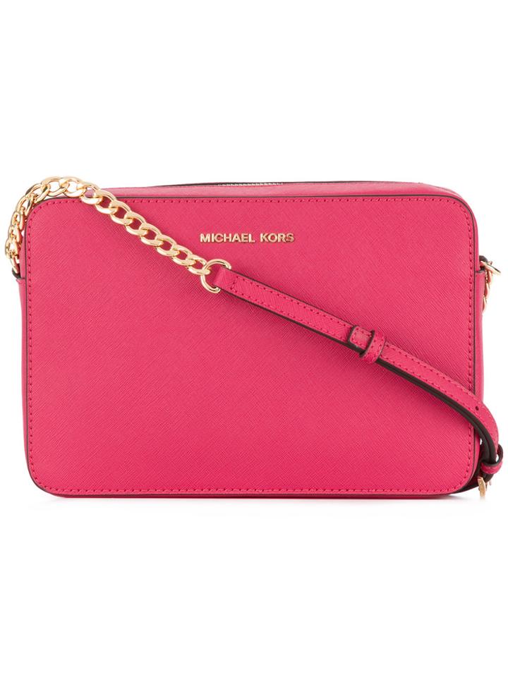 Michael Michael Kors Jet Set Crossbody Bag - Pink & Purple