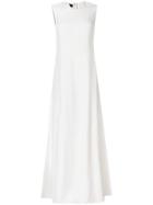 Talbot Runhof Sleeveless Flared Dress - White