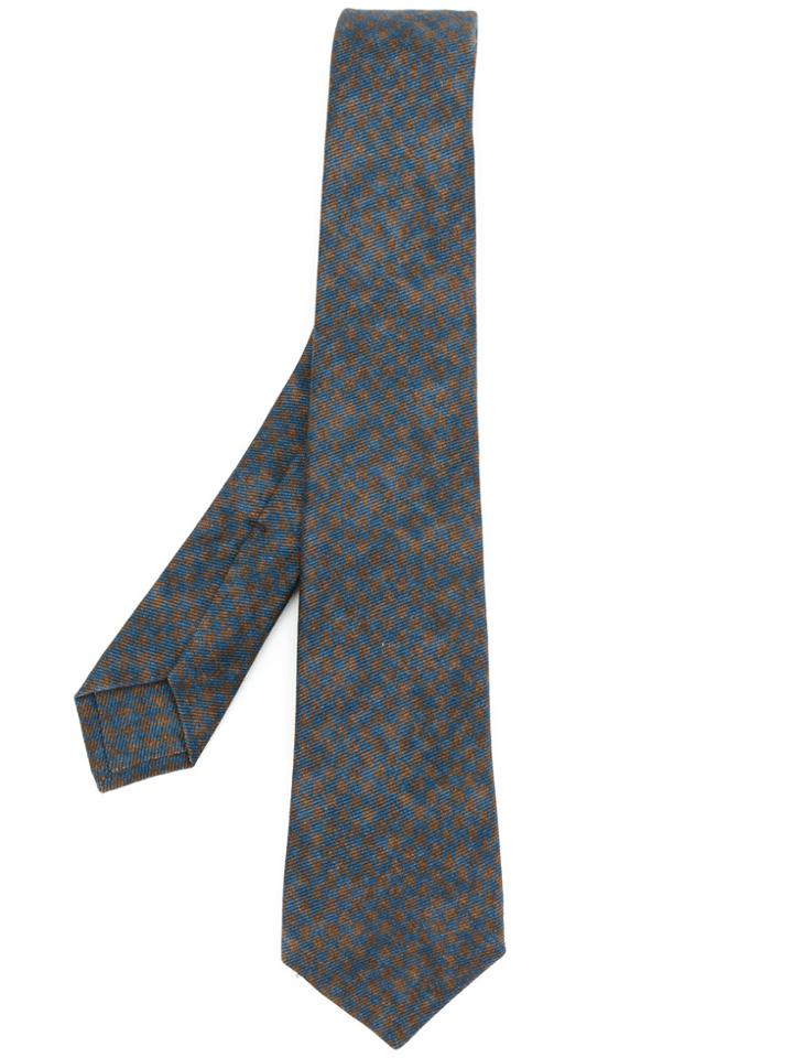 Kiton Dogtooth Tie - Brown