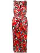 Marni Floral Print Fitted Dress - Red