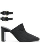 Alyx Ankle Strap Mules - Black