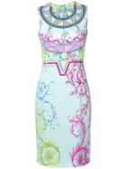 Versace Collection Astro Print Tube Dress - Blue