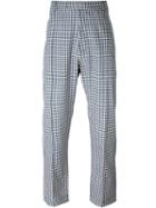 E. Tautz Pintuck Gingham Trousers