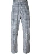 E. Tautz Pintuck Gingham Trousers