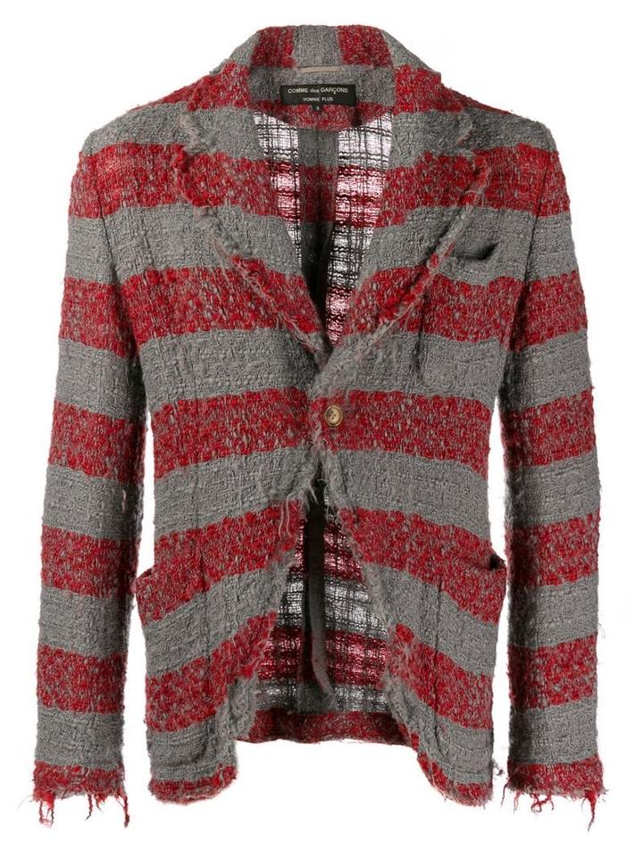 Comme Des Garçons Pre-owned Striped Jacket - Grey