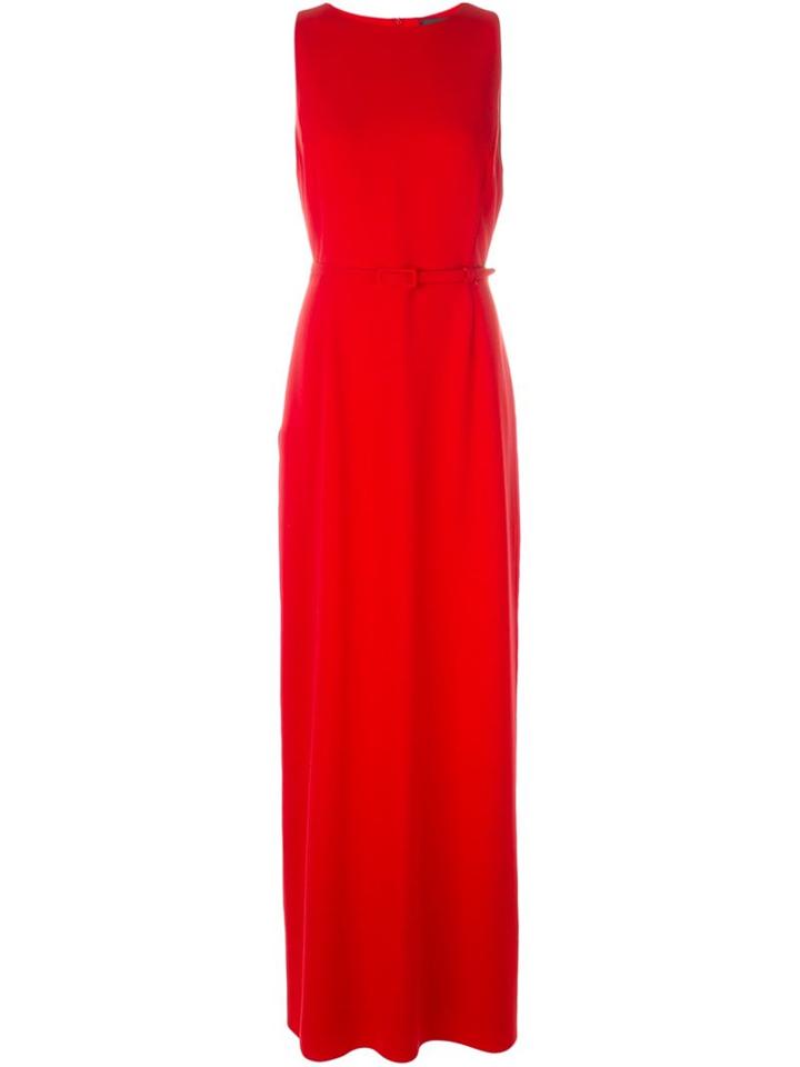 Max Mara Cascading Ruffle Evening Dress