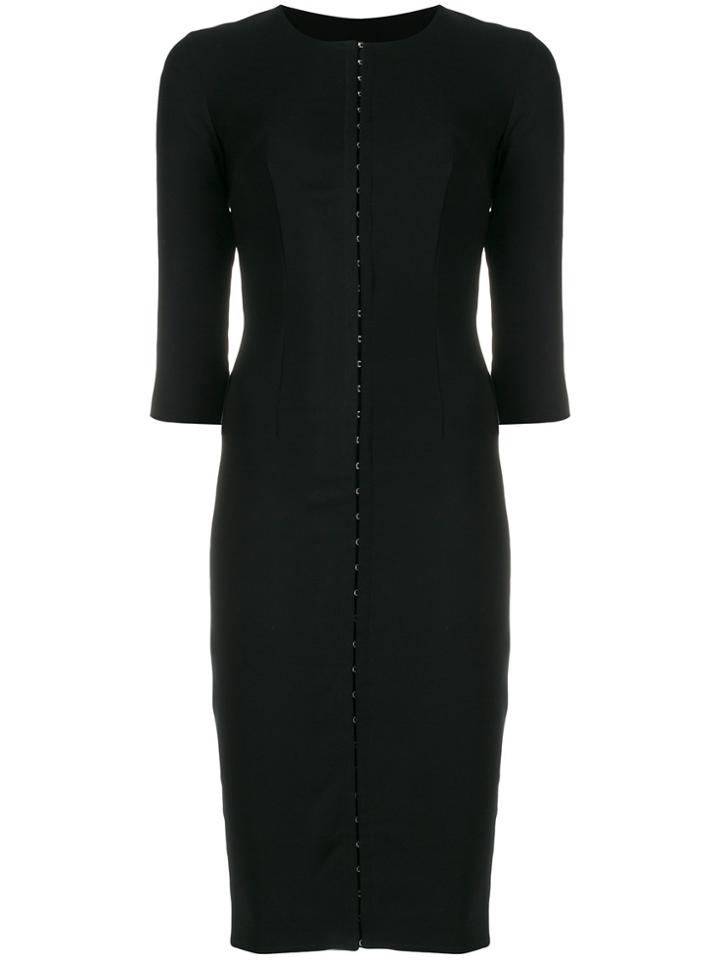 Murmur Fitted Midi Dress - Black