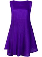 Pleats Please By Issey Miyake Pleated Asymmetric Dress - Pink & Purple