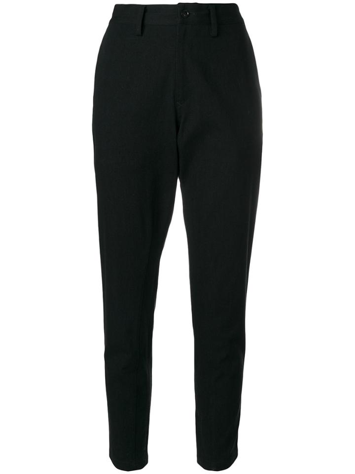 Y's Slim-fit Trousers - Black