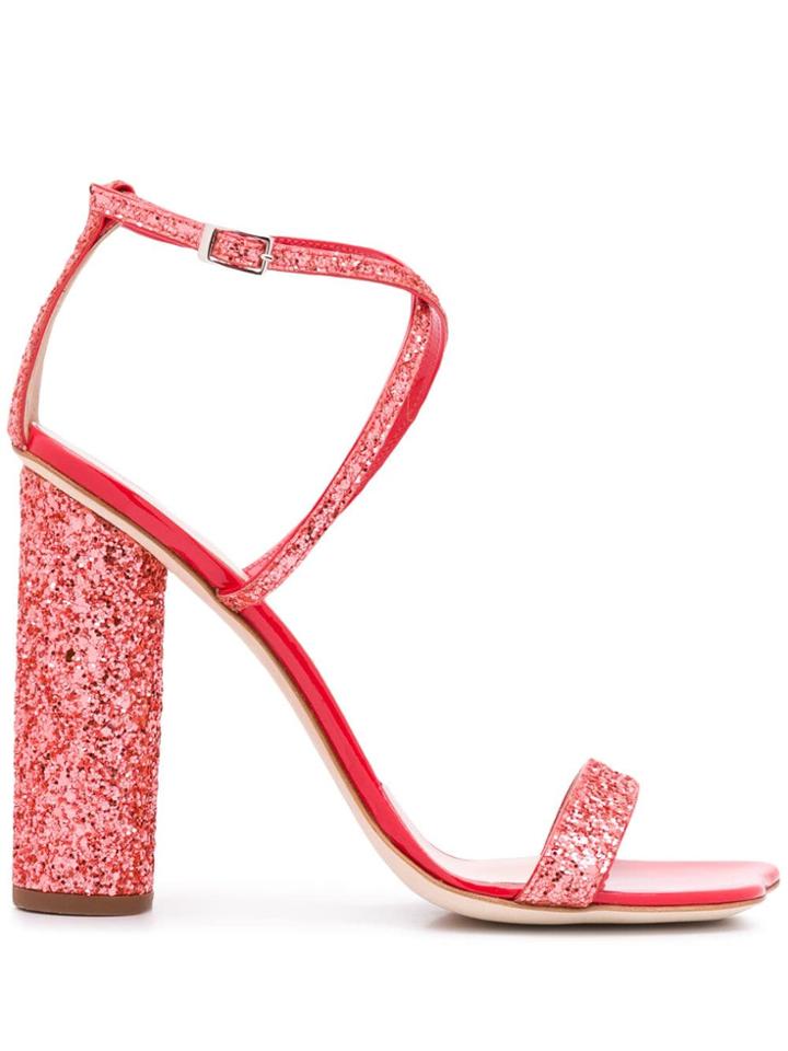Giuseppe Zanotti Tara Glitter Sandals - Red