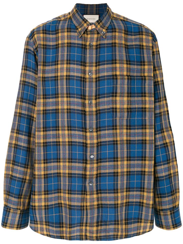 Gucci Casual Checked Shirt - Blue