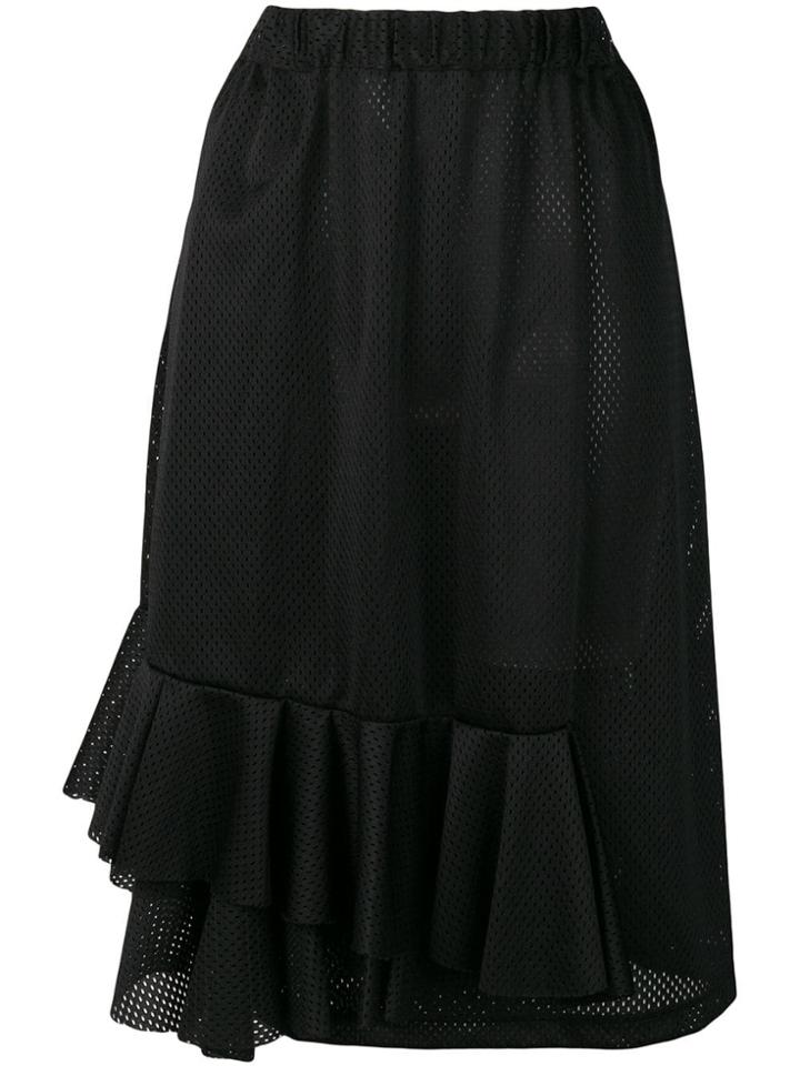 Comme Des Garçons Vintage Frilled Mesh Skirt - Black