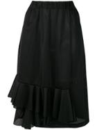 Comme Des Garçons Vintage Frilled Mesh Skirt - Black