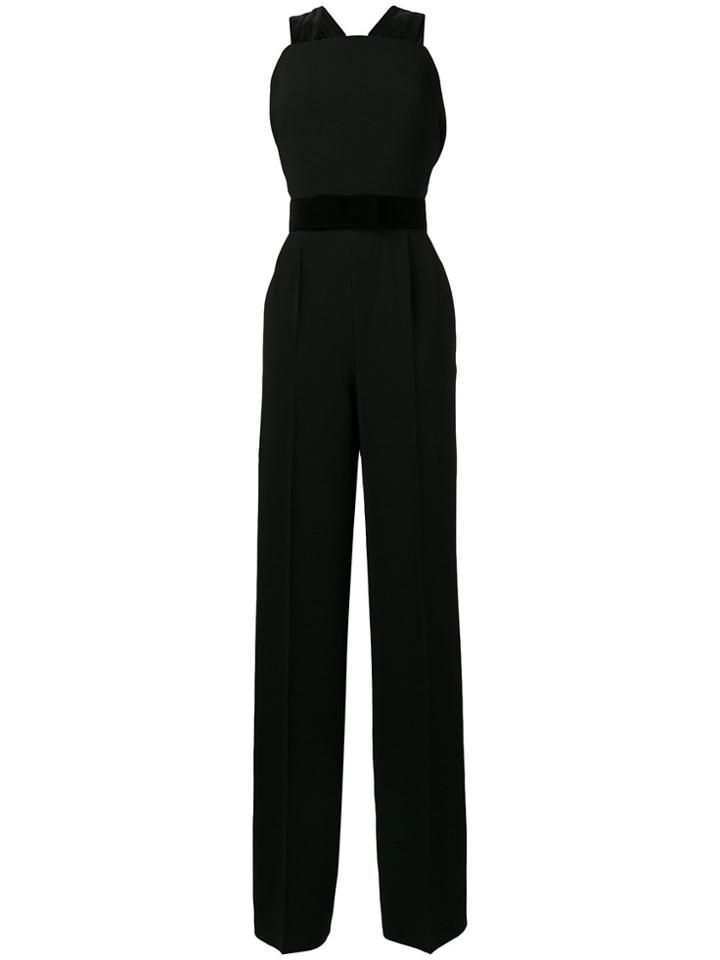 Max Mara Velvet Trim Jumpsuit - Black