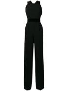 Max Mara Velvet Trim Jumpsuit - Black