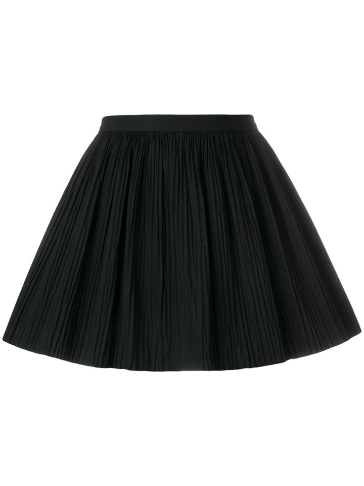 Red Valentino Pleated Mini Skirt - Black
