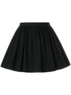 Red Valentino Pleated Mini Skirt - Black