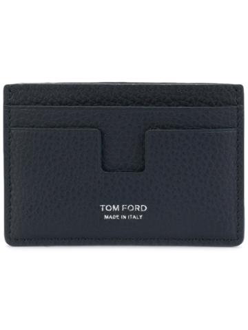 Tom Ford Pebbled Card Holder - Blue
