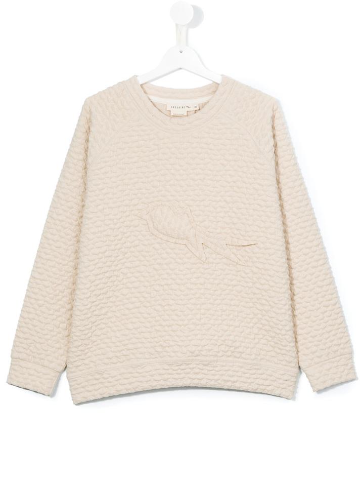 Andorine - Swallow Patch Sweatshirt - Kids - Polyester/spandex/elastane/viscose - 10 Yrs, Nude/neutrals