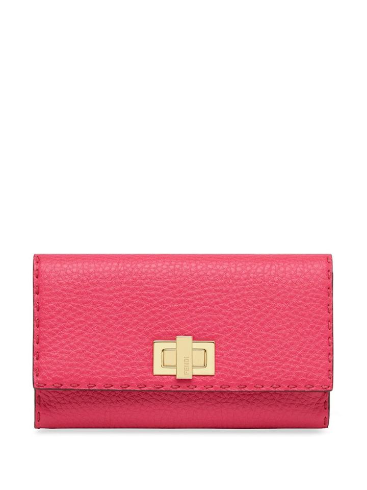 Fendi Peekaboo Selleria Continental Wallet - Pink