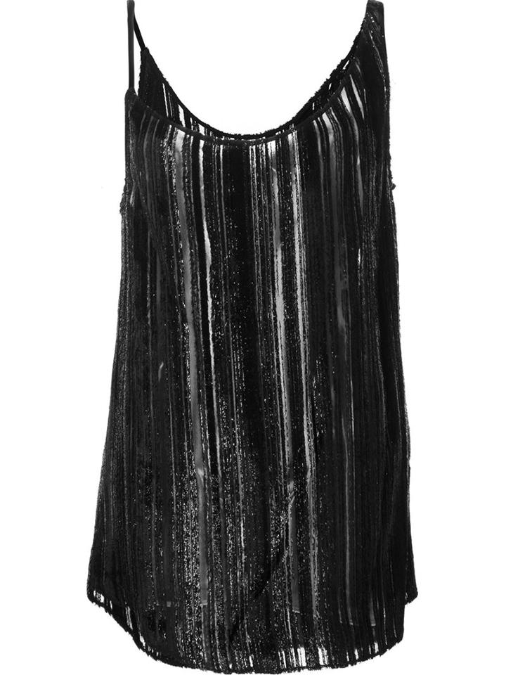 Jonathan Cohen Asymmetrical Stripe Detail Camisole