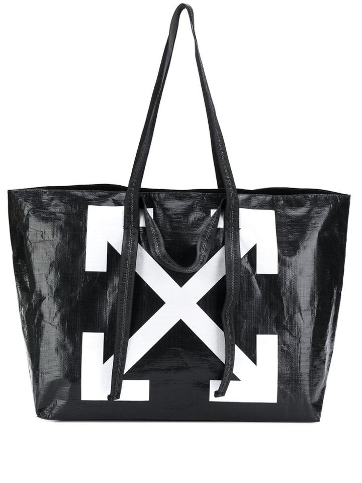 Off-white Arrow Logo Shopper Tote - Black
