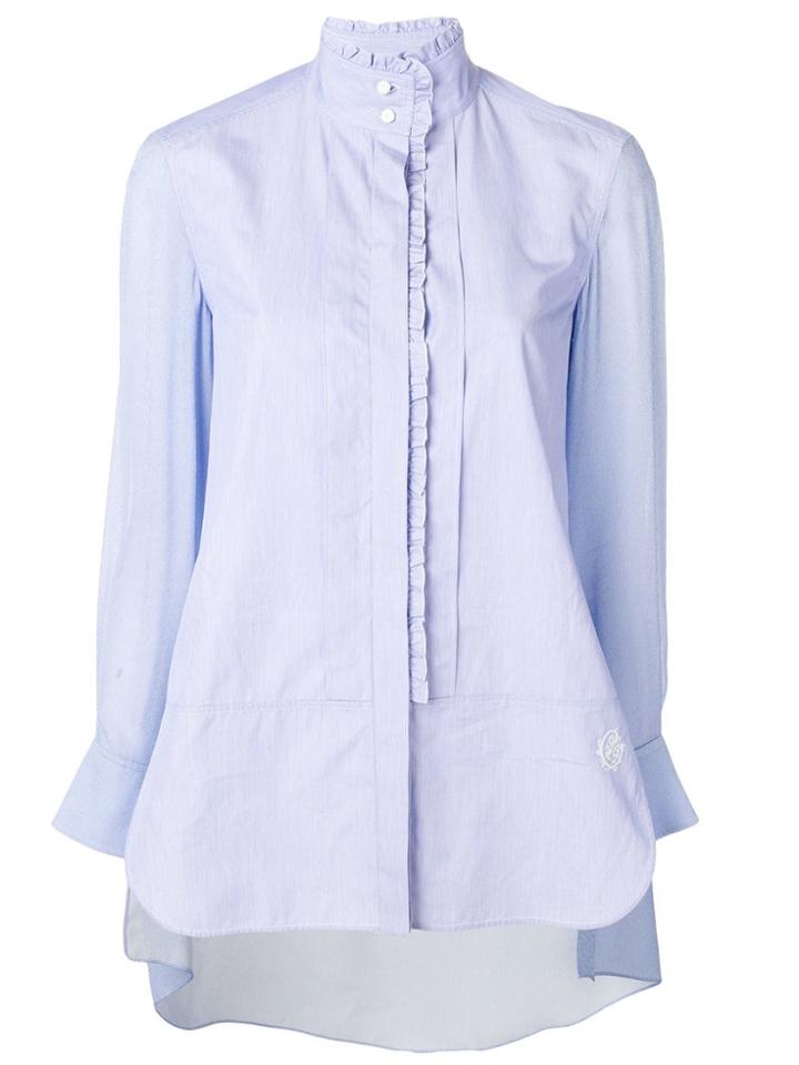 Chloé Ruffle Trim A-line Shirt - Blue