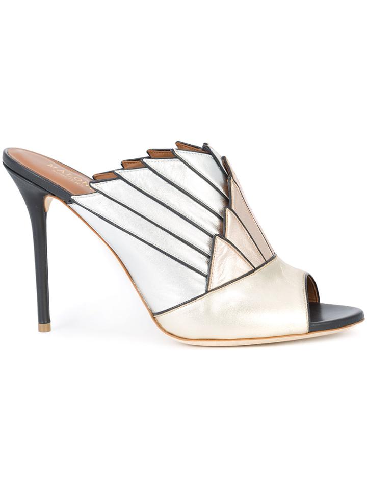 Malone Souliers Metallic Open-toe Mules