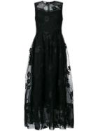 Simone Rocha Floral Appliqué Dress - Black