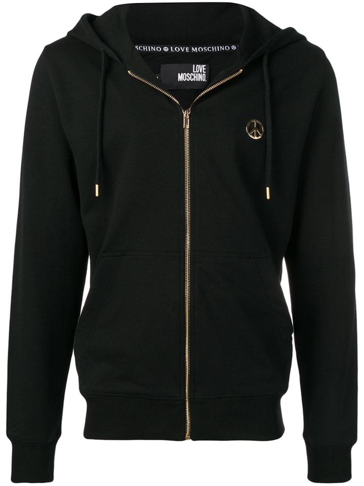 Love Moschino Zip Front Hoodie - Black