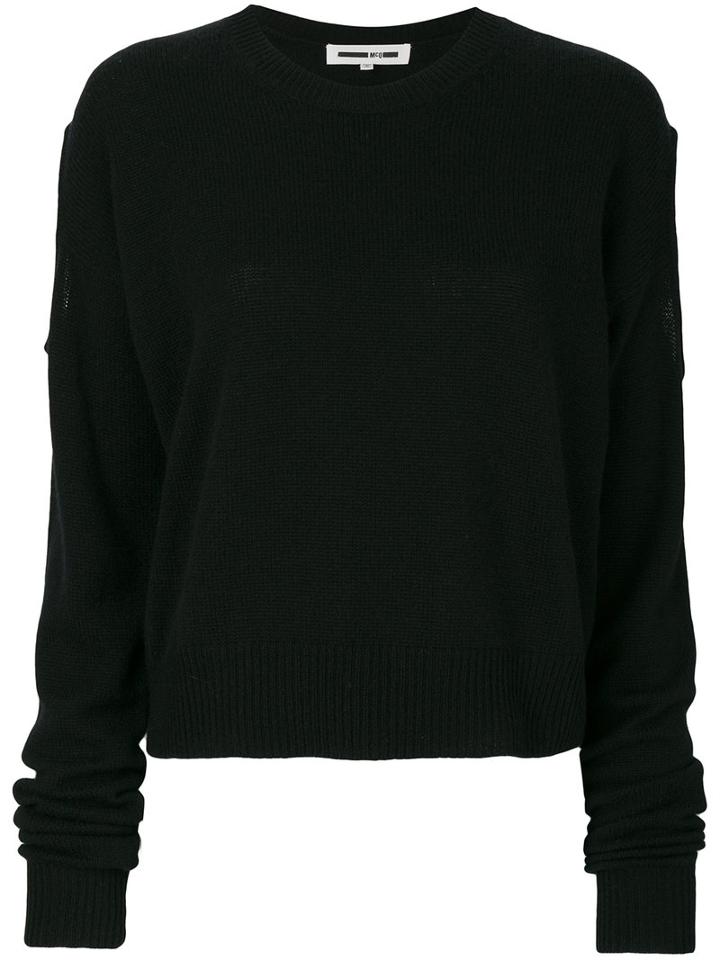 Mcq Alexander Mcqueen - Cut-out Shoulder Jumper - Women - Cashmere/wool - Xs, Black, Cashmere/wool