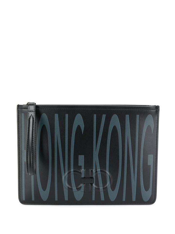 Salvatore Ferragamo Hong Kong Clutch Bag - Black