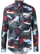 Moncler Gamme Bleu Camouflage Print Shirt - Blue